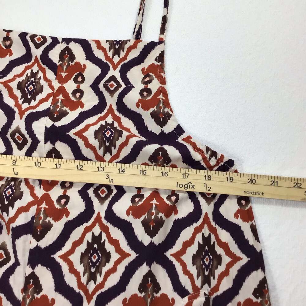 Geometric Print Square-Neck Wide Leg Sleeveless Jumpsuit with Pockets XL - Picture 8 of 10